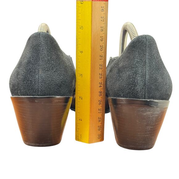 Coldwater Creek Western Black Bootie Leather Suede Point Toe Women's SZ 8 Boots - Picture 7 of 12